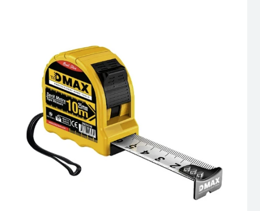 Dmax Profesyonel Çelik Şerit Metre 10 metre 25mm