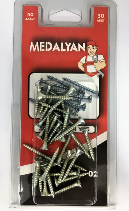 3.5X25 SUNTA VİDASI 30 Adet