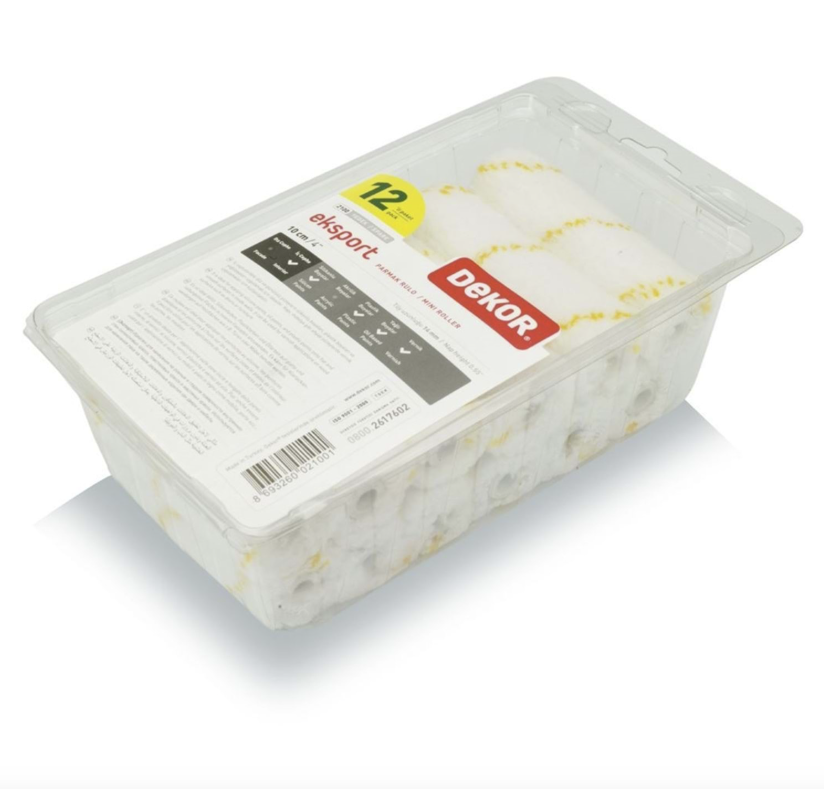 Dekor Eksport 2100 Saten Kalorifer Parmak Rulo Yedeği 10 Cm (12'Lİ) 1 Paket