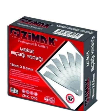 Zimak Geniş Maket Bıçağı Yedeği 100'lü